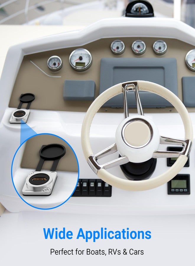 بلو ريجر موصل BlueRigger HDMI المقاوم للماء - (4K 60Hz، مقبس تثبيت لوحة HDMI مع غطاء مقاوم للماء والغبار، محول أنثى لتمرير أجهزة الصوت والفيديو) - متوافق مع السيارة والقارب والتلفزيون والكمبيوتر المحمول - Image 4